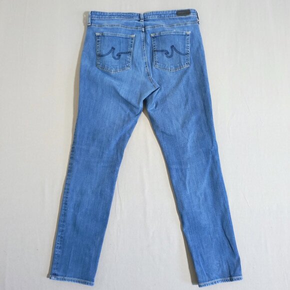 AG Adriano Goldschmied jeans women's size 32R denim blue Prima Cigarette leg - Picture 3 of 15